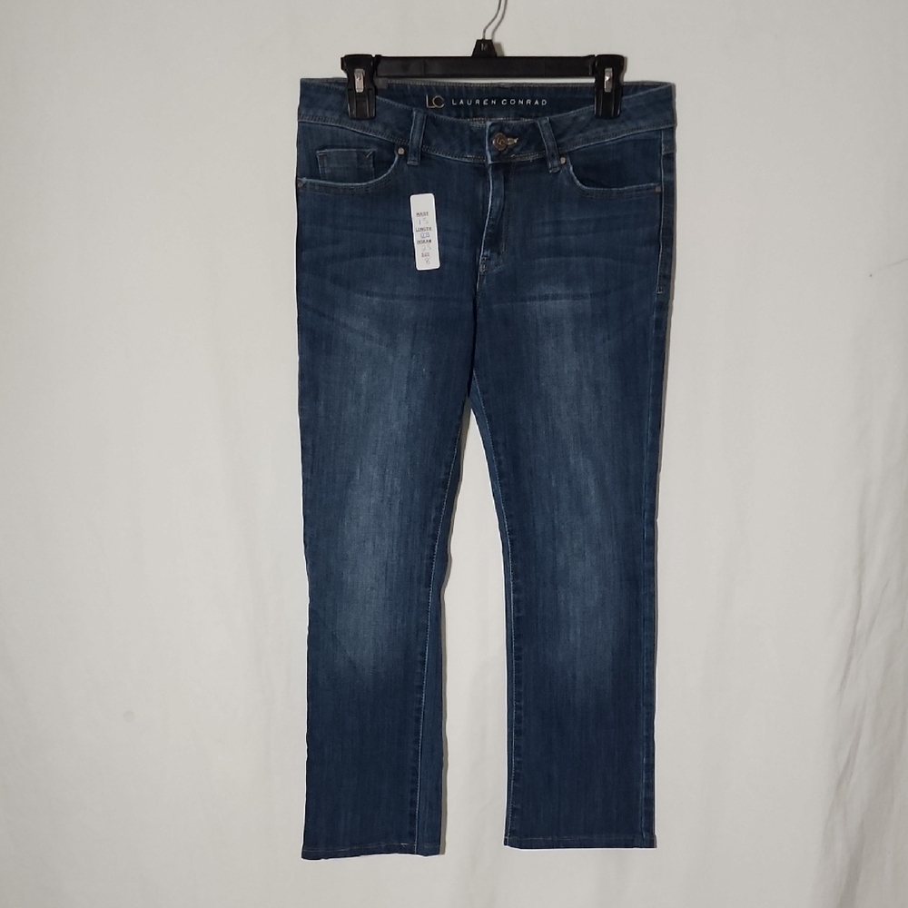 LC Lauren Conrad Women's Dark Blue Ankle Jeans